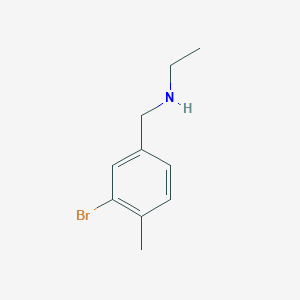 molecular formula C10H14BrN B7903446 [(3-Bromo-4-methylphenyl)methyl](ethyl)amine 