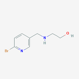 molecular formula C8H11BrN2O B7903461 2-[(6-Bromo-pyridin-3-ylmethyl)-amino]-ethanol 