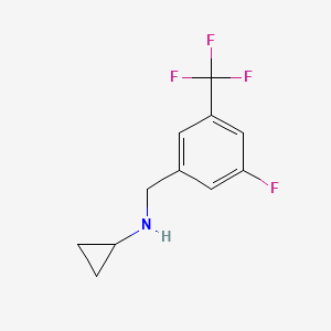 N-{[3-fluoro-5-(trifluoromethyl)phenyl]methyl}cyclopropanamine
