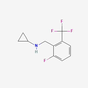 molecular formula C11H11F4N B7903487 N-(2-Fluoro-6-(trifluoromethyl)benzyl)cyclopropanamine 