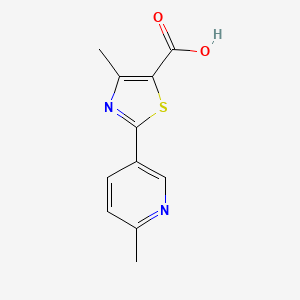 molecular formula C11H10N2O2S B7903493 4-Methyl-2-(6-methylpyridin-3-yl)thiazole-5-carboxylic acid 