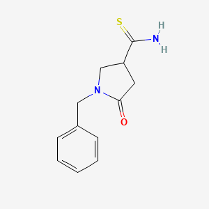molecular formula C12H14N2OS B7903495 1-Benzyl-5-oxopyrrolidine-3-carbothioamide 