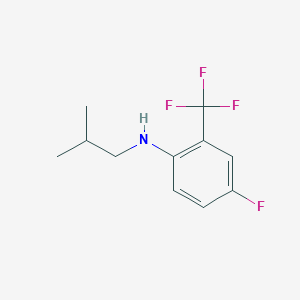 molecular formula C11H13F4N B7903499 4-Fluoro-N-isobutyl-2-(trifluoromethyl)aniline 