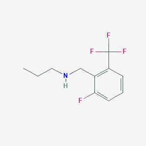 molecular formula C11H13F4N B7903509 N-(2-Fluoro-6-(trifluoromethyl)benzyl)propan-1-amine 