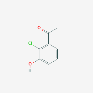 molecular formula C8H7ClO2 B7903561 1-(2-Chloro-3-hydroxyphenyl)ethanone 