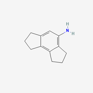 molecular formula C12H15N B7903571 1,2,3,6,7,8-Hexahydroas-indacen-4-amine 