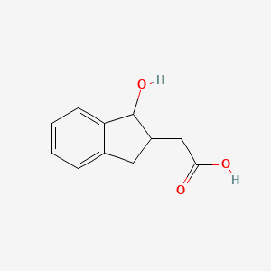 molecular formula C11H12O3 B7903632 1-Hydroxy-2-indanacetic acid CAS No. 63992-22-3