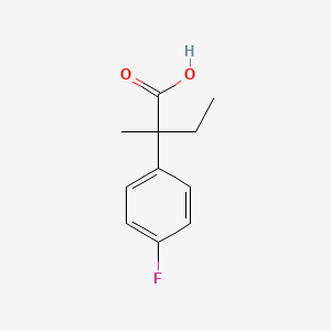 molecular formula C11H13FO2 B7903659 2-(4-Fluorophenyl)-2-methylbutanoic acid 