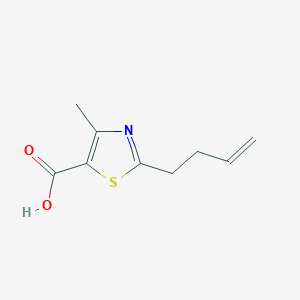 molecular formula C9H11NO2S B7903683 2-(But-3-en-1-yl)-4-methylthiazole-5-carboxylic acid 