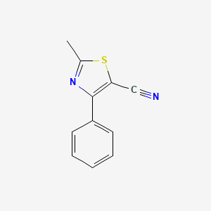 molecular formula C11H8N2S B7903695 5-Cyano-2-methyl-4-phenylthiazole 