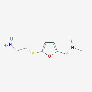 molecular formula C9H16N2OS B7903701 2-((5-((Dimethylamino)methyl)furan-2-yl)thio)ethanamine 