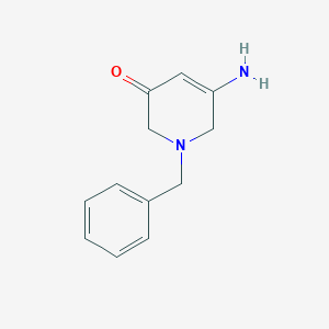 molecular formula C12H14N2O B7903702 5-Amino-1-benzyl-1,6-dihydro-2H-pyridin-3-one 