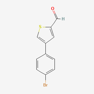 molecular formula C11H7BrOS B7903734 4-(4-Bromophenyl)thiophene-2-carbaldehyde 