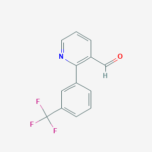 molecular formula C13H8F3NO B7903751 2-(3-(Trifluoromethyl)phenyl)nicotinaldehyde 