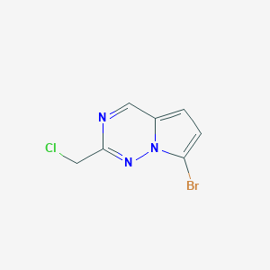 molecular formula C7H5BrClN3 B7903767 7-Bromo-2-(chloromethyl)pyrrolo[2,1-f][1,2,4]triazine 
