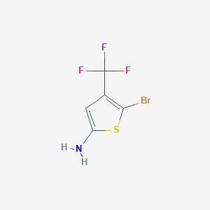 molecular formula C5H3BrF3NS B7903771 5-Bromo-4-trifluoromethyl-thiophen-2-ylamine 