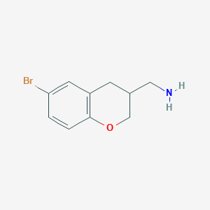 molecular formula C10H12BrNO B7903789 (6-Bromochroman-3-yl)methanamine 