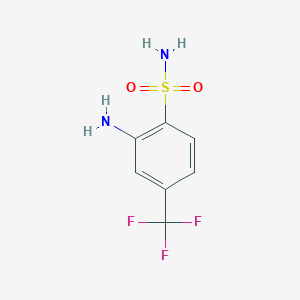 molecular formula C7H7F3N2O2S B7903809 2-Amino-4-(trifluoromethyl)benzenesulfonamide 