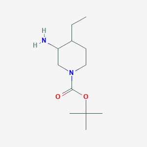molecular formula C12H24N2O2 B7903850 tert-Butyl 3-amino-4-ethylpiperidine-1-carboxylate 