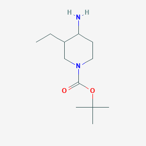 molecular formula C12H24N2O2 B7903858 Tert-butyl 4-amino-3-ethylpiperidine-1-carboxylate CAS No. 900642-19-5