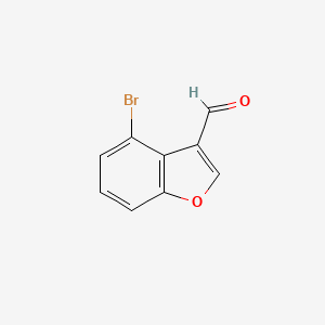 molecular formula C9H5BrO2 B7903889 4-Bromobenzofuran-3-carbaldehyde 