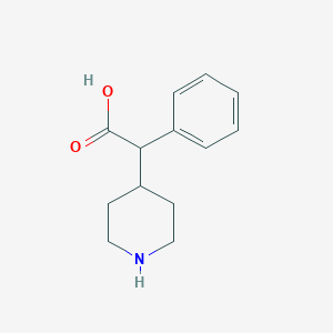 molecular formula C13H17NO2 B7903896 a-Phenyl-4-piperidineacetic acid HCl 