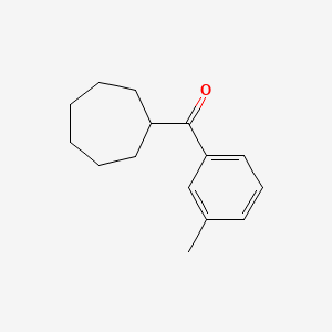molecular formula C15H20O B7903911 3-Methylphenyl cycloheptyl ketone 