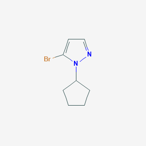 molecular formula C8H11BrN2 B7903926 5-Bromo-1-cyclopentyl-1H-pyrazole 