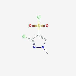 molecular formula C4H4Cl2N2O2S B7903932 3-Chloro-1-methyl-1H-pyrazole-4-sulfonyl chloride 