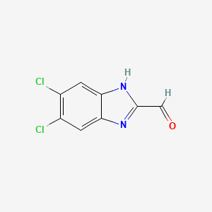 molecular formula C8H4Cl2N2O B7903937 5,6-Dichloro-1H-benzoimidazole-2-carbaldehyde CAS No. 1263378-60-4