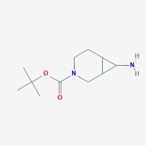 molecular formula C11H20N2O2 B7903943 Tert-butyl 7-amino-3-azabicyclo[4.1.0]heptane-3-carboxylate 