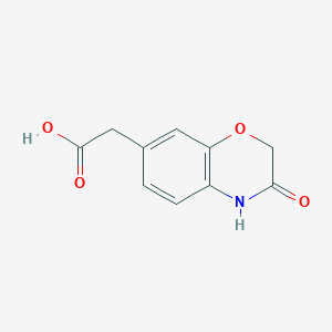 molecular formula C10H9NO4 B7903961 2-(3-Oxo-3,4-dihydro-2H-benzo[b][1,4]oxazin-7-yl)acetic acid 