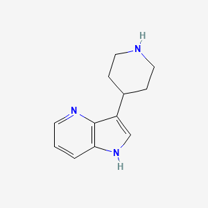 molecular formula C12H15N3 B7903973 4-{1H-pyrrolo[3,2-b]pyridin-3-yl}piperidine 