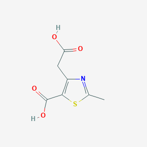 molecular formula C7H7NO4S B7903989 4-(Carboxymethyl)-2-methyl-1,3-thiazole-5-carboxylic acid 