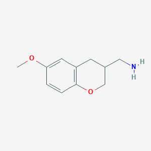 molecular formula C11H15NO2 B7904057 (6-Methoxychroman-3-YL)methanamine 