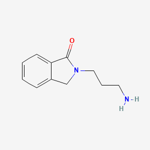 molecular formula C11H14N2O B7904063 2-(3-Aminopropyl)isoindolin-1-one 