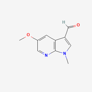 molecular formula C10H10N2O2 B7904064 5-Methoxy-1-methyl-1H-pyrrolo[2,3-b]pyridine-3-carbaldehyde 