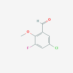 molecular formula C8H6ClFO2 B7904067 5-Chloro-3-fluoro-2-methoxybenzaldehyde CAS No. 145742-35-4