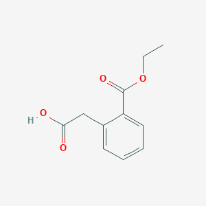 molecular formula C11H12O4 B7904080 2-Carboxymethyl-benzoic acid ethyl ester 