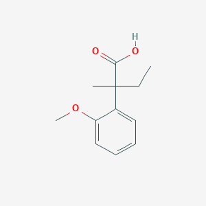 molecular formula C12H16O3 B7904086 2-(2-Methoxyphenyl)-2-methylbutanoic acid 