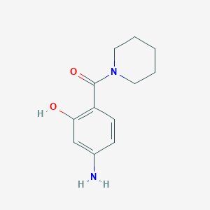 molecular formula C12H16N2O2 B7904166 (4-Amino-2-hydroxyphenyl)(piperidin-1-yl)methanone 