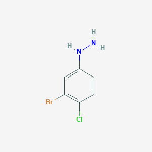molecular formula C6H6BrClN2 B7904174 (3-Bromo-4-chlorophenyl)hydrazine 