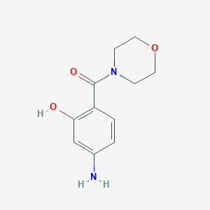 molecular formula C11H14N2O3 B7904192 (4-Amino-2-hydroxyphenyl)(morpholino)methanone 