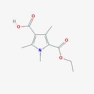 molecular formula C11H15NO4 B7904202 5-Ethoxycarbonyl-1,2,4-trimethylpyrrole-3-carboxylic acid CAS No. 7473-16-7