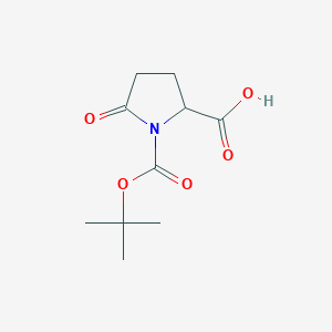 molecular formula C10H15NO5 B7904227 1-(Tert-butoxycarbonyl)-5-oxopyrrolidine-2-carboxylic acid 