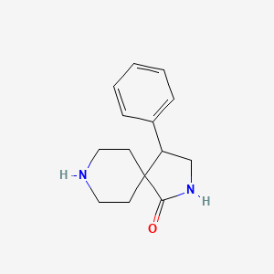 molecular formula C14H18N2O B7904260 4-苯基-2,8-二氮杂螺[4.5]癸-1-酮 