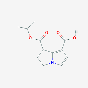 molecular formula C12H15NO4 B7904277 Isopropyl 1,2-dihydro-3H-pyrrolo[1,2-a]pyrrole-1-carboxylate-7-carboxylic acid 