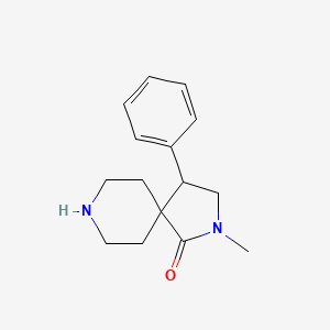 molecular formula C15H20N2O B7904295 2-Methyl-4-phenyl-2,8-diazaspiro[4.5]decan-1-one 