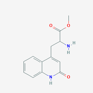 molecular formula C13H14N2O3 B7904301 methyl 2-amino-3-(2-oxo-1H-quinolin-4-yl)propanoate 