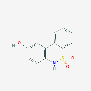 molecular formula C12H9NO3S B7904311 13-Hydroxy-8$l^{6}-thia-9-azatricyclo[8.4.0.0^{2,7}]tetradeca-1(14),2(7),3,5,10,12-hexaene-8,8-dione 